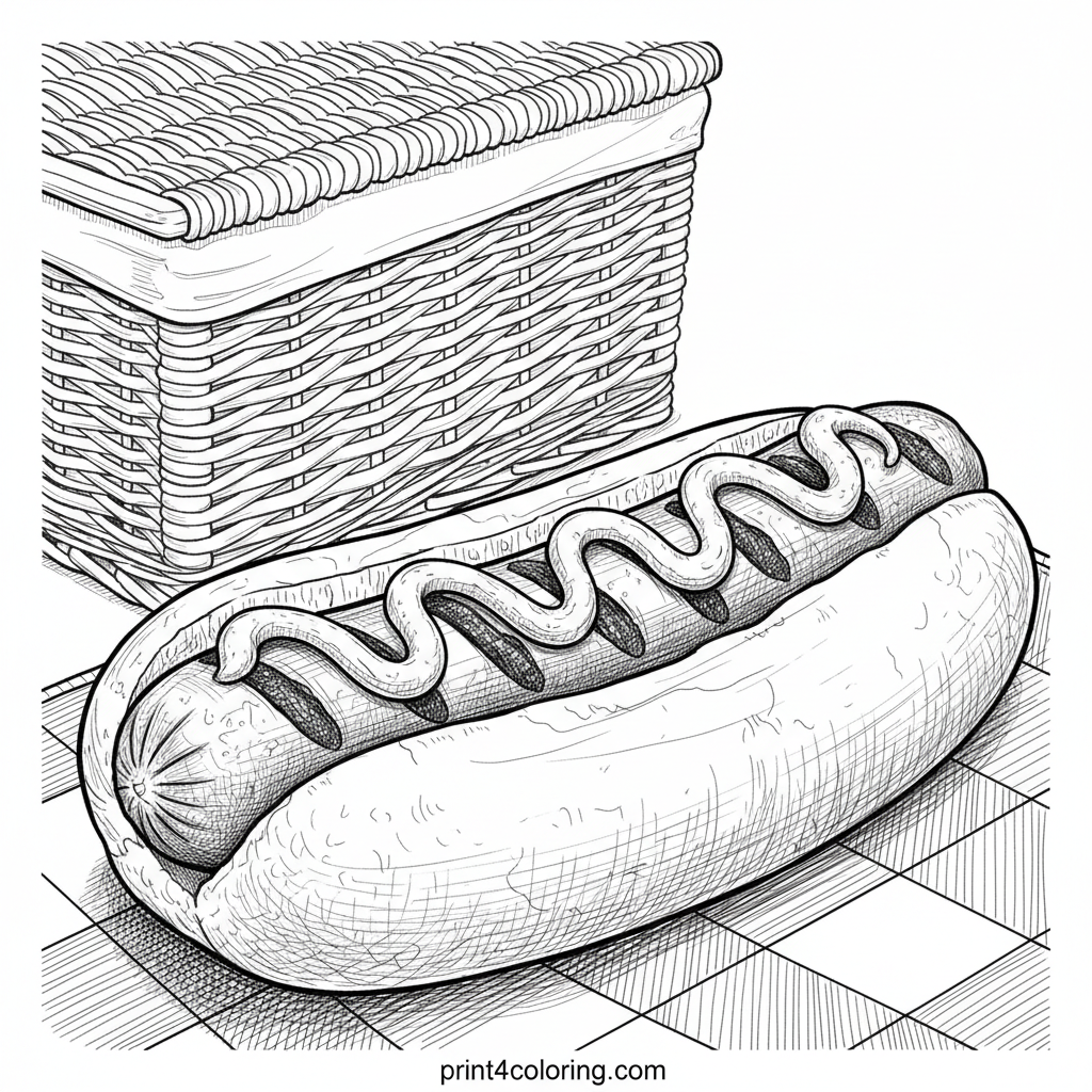 Picnic Perfection: Gourmet Hotdog Delight