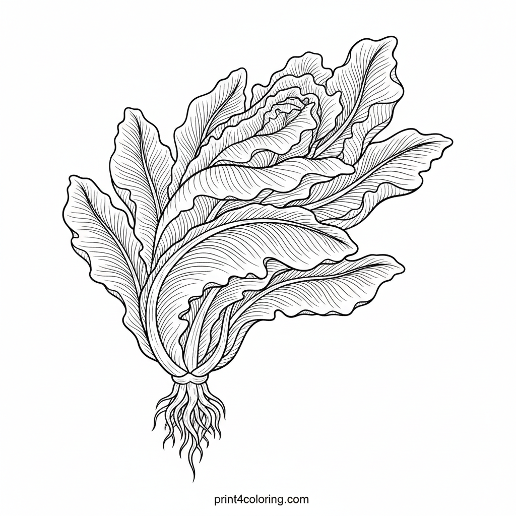 Romaine's Rooted Beauty: A Detailed Garden Study