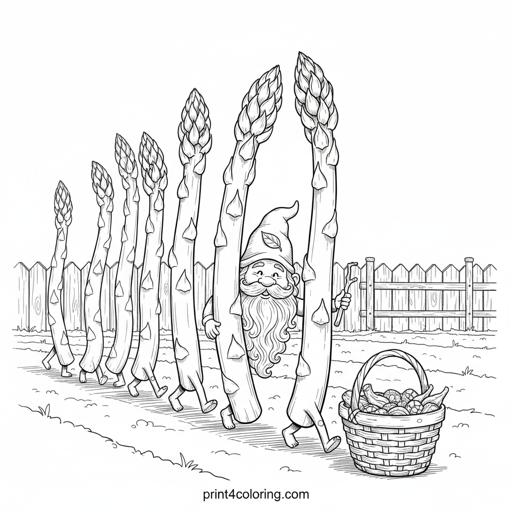 Asparagus Harvest Hustle: Gnome's Garden Parade