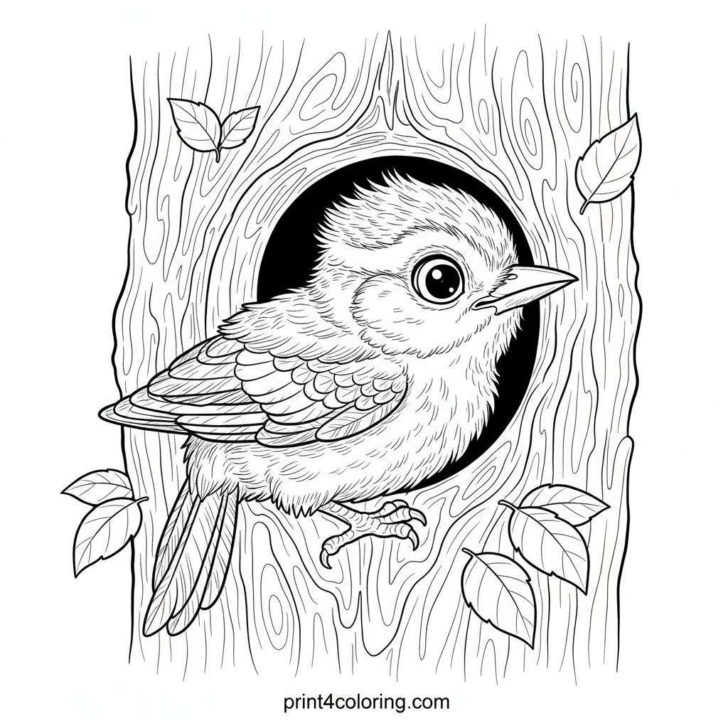 Baby Woodpecker's Grand Entrance