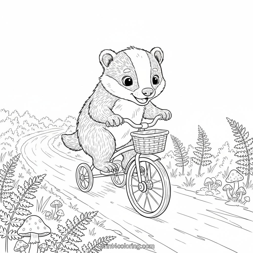 Little Badger's Forest Tricycle Adventure
