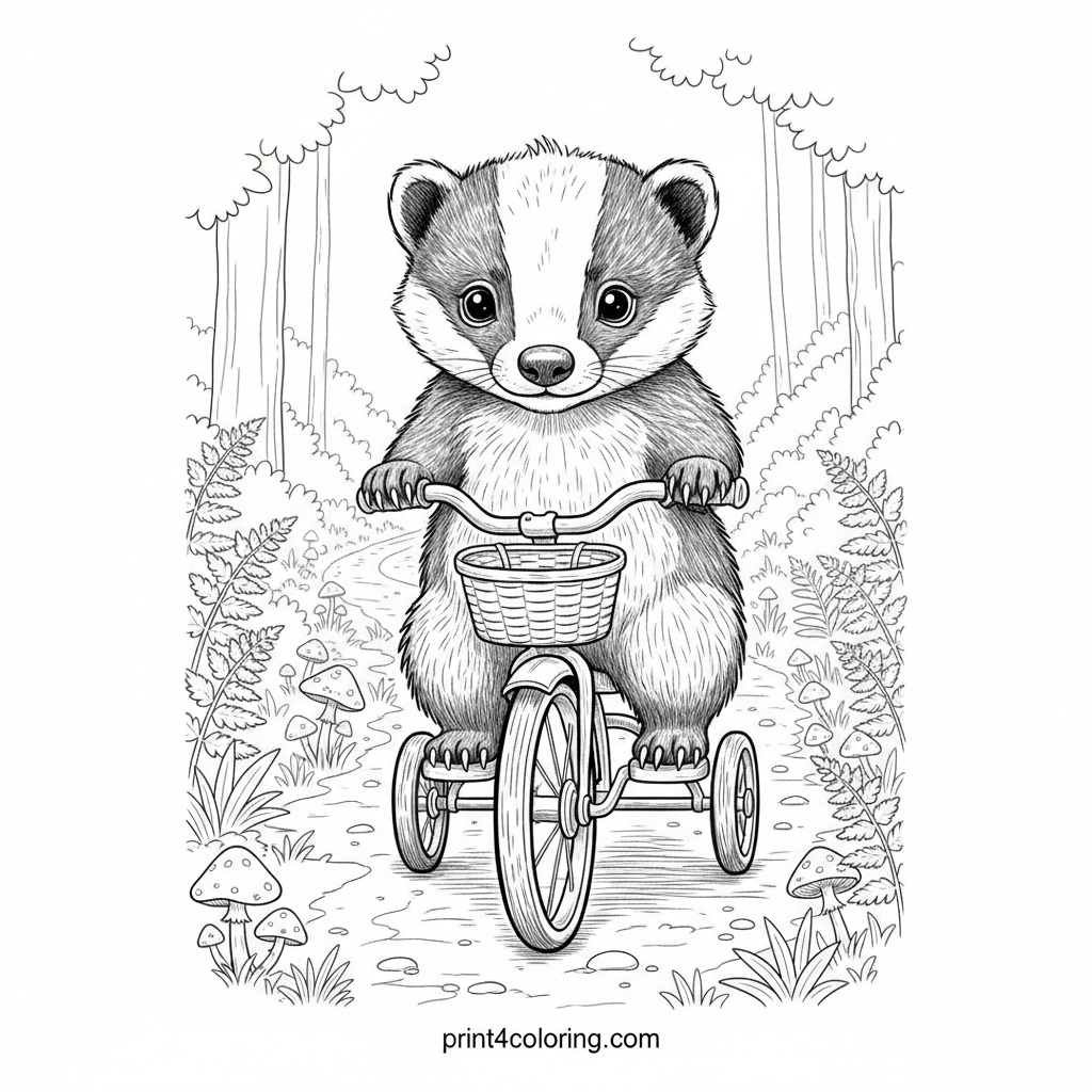 Badger Cub's Woodland Tricycle Adventure