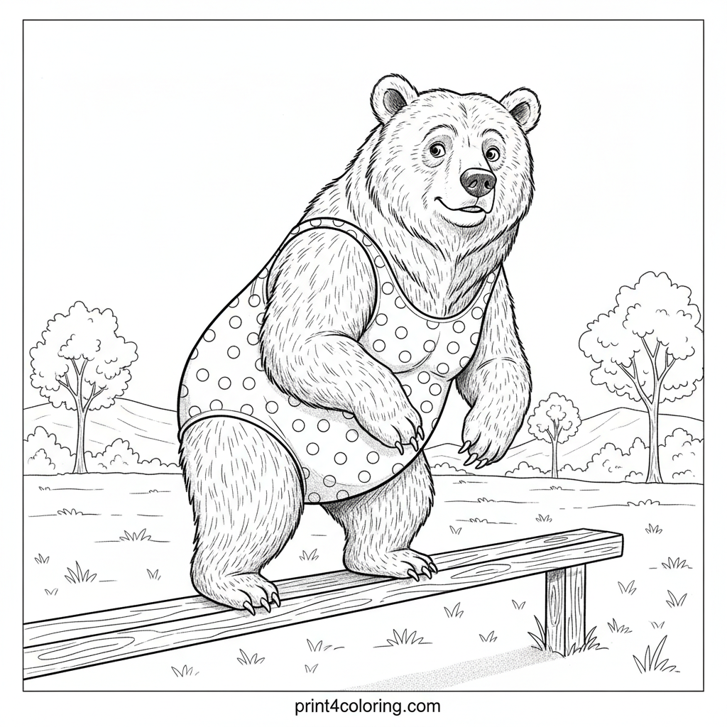 Bear's Big Balance Beam Challenge