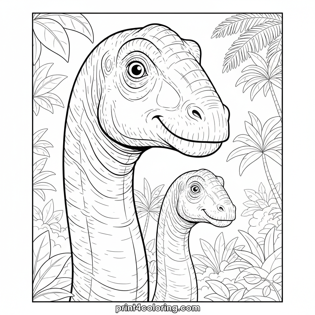 Majestic Brachiosaurus Family Stroll