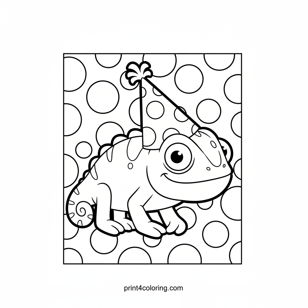 Polka-Dot Party Chameleon's Silly Hide-and-Seek