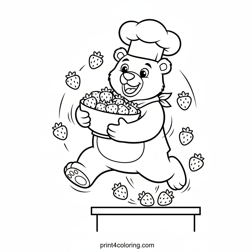 Chef Bear's Sweet Strawberry Surprise!