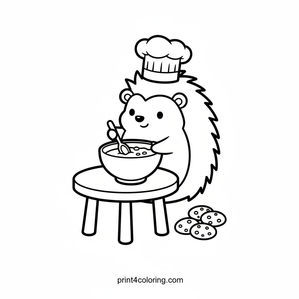 Tiny Chef Hedgehog's Baking Delight