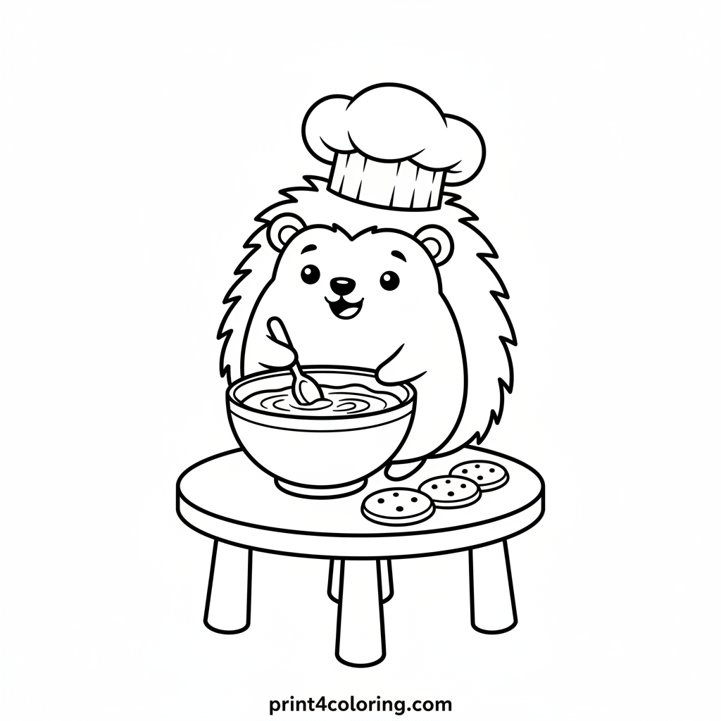 Tiny Chef Hedgehog's Baking Adventure