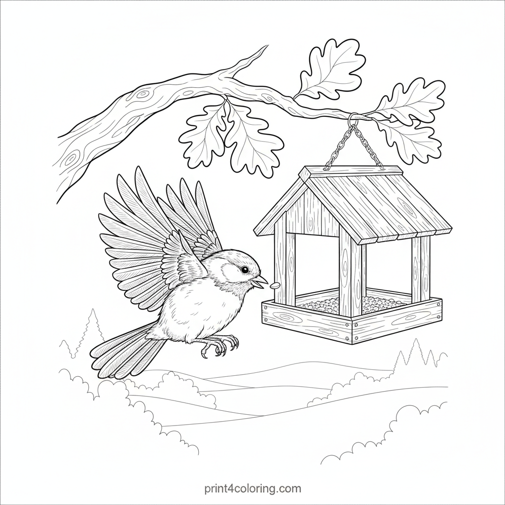 Chickadee's Daring Dive for Seeds