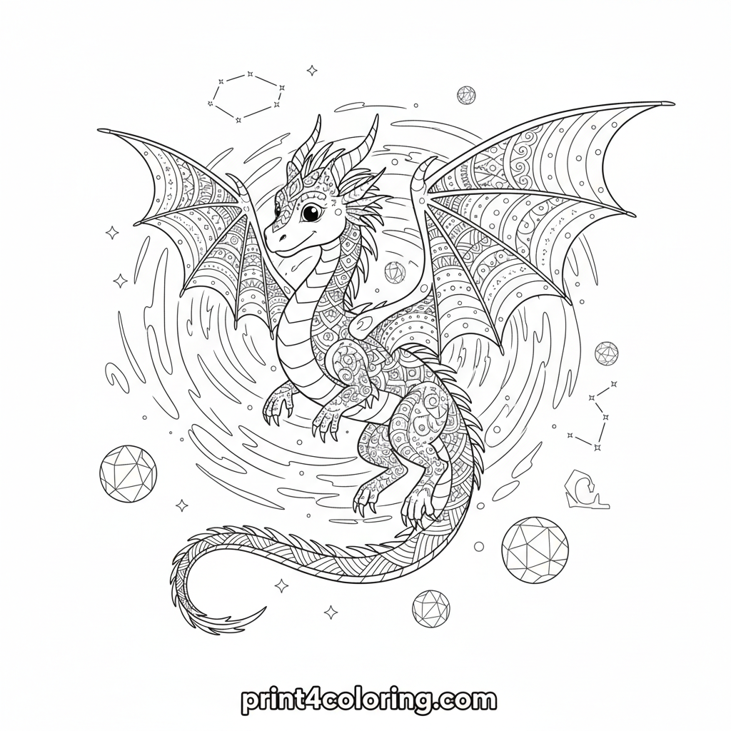 Celestial Dragon's Cosmic Flight