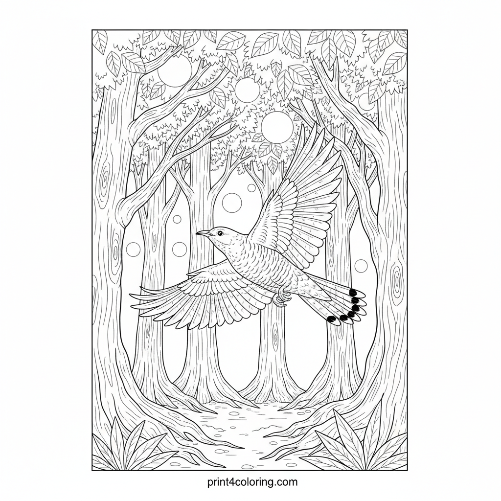 Majestic Cuckoo Forest Flight
