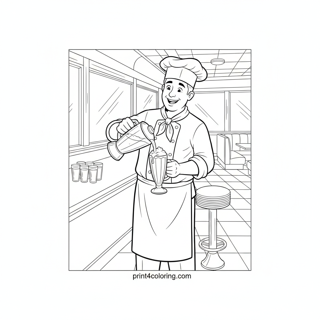 Vintage Diner Milkshake Magic