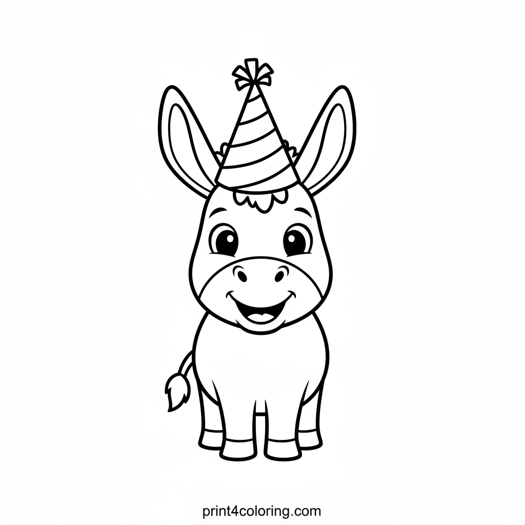 Cheerful Donkey's Gigantic Party Hat