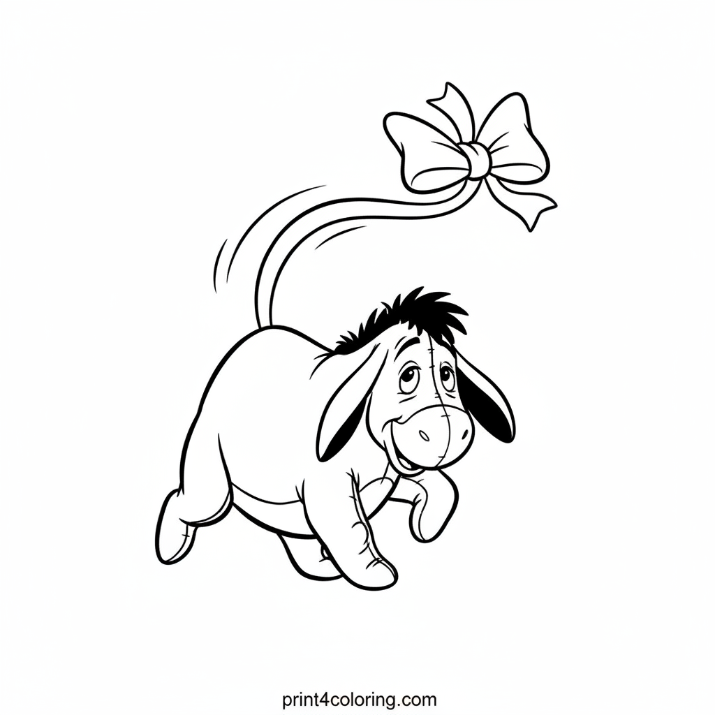 Eeyore's Delightful Pink Bow Swish