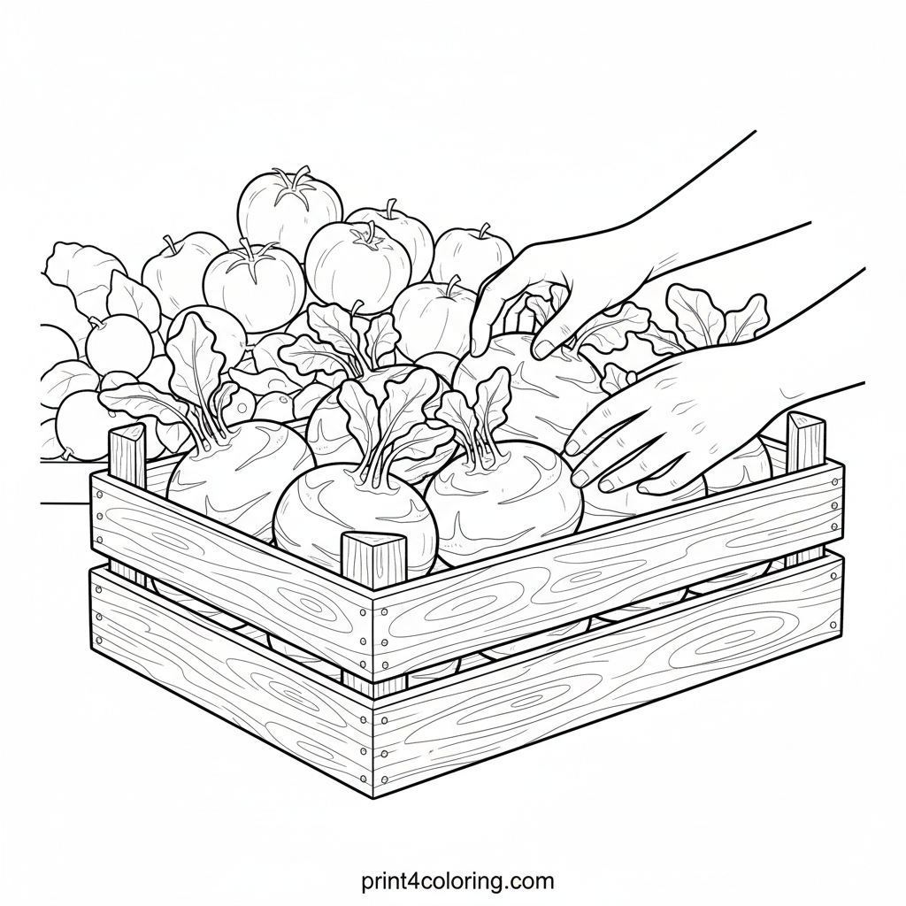 Fresh Kohlrabi Harvest at the Market