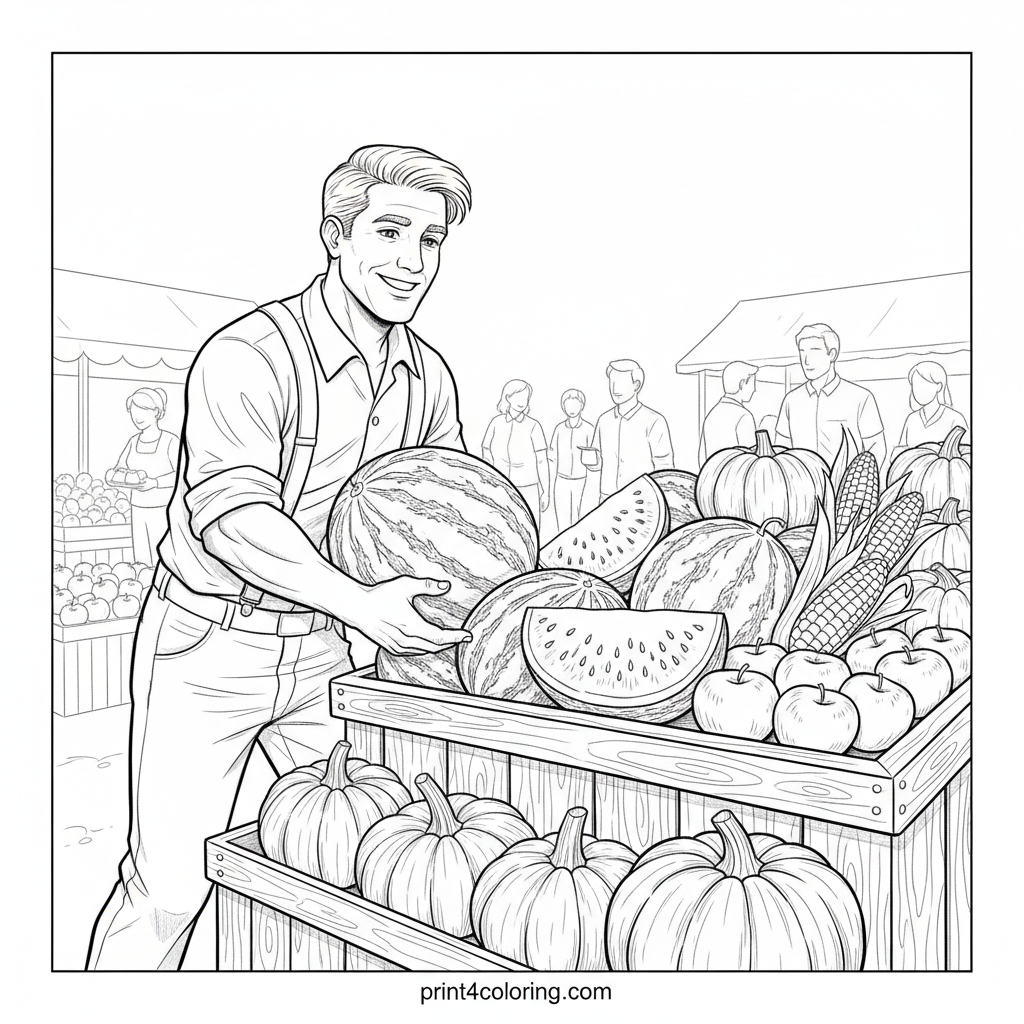 Harvest Day at the Watermelon Market