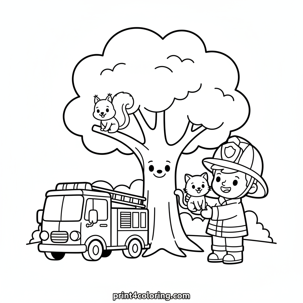 Park Rescue with a Friendly Fire Truck