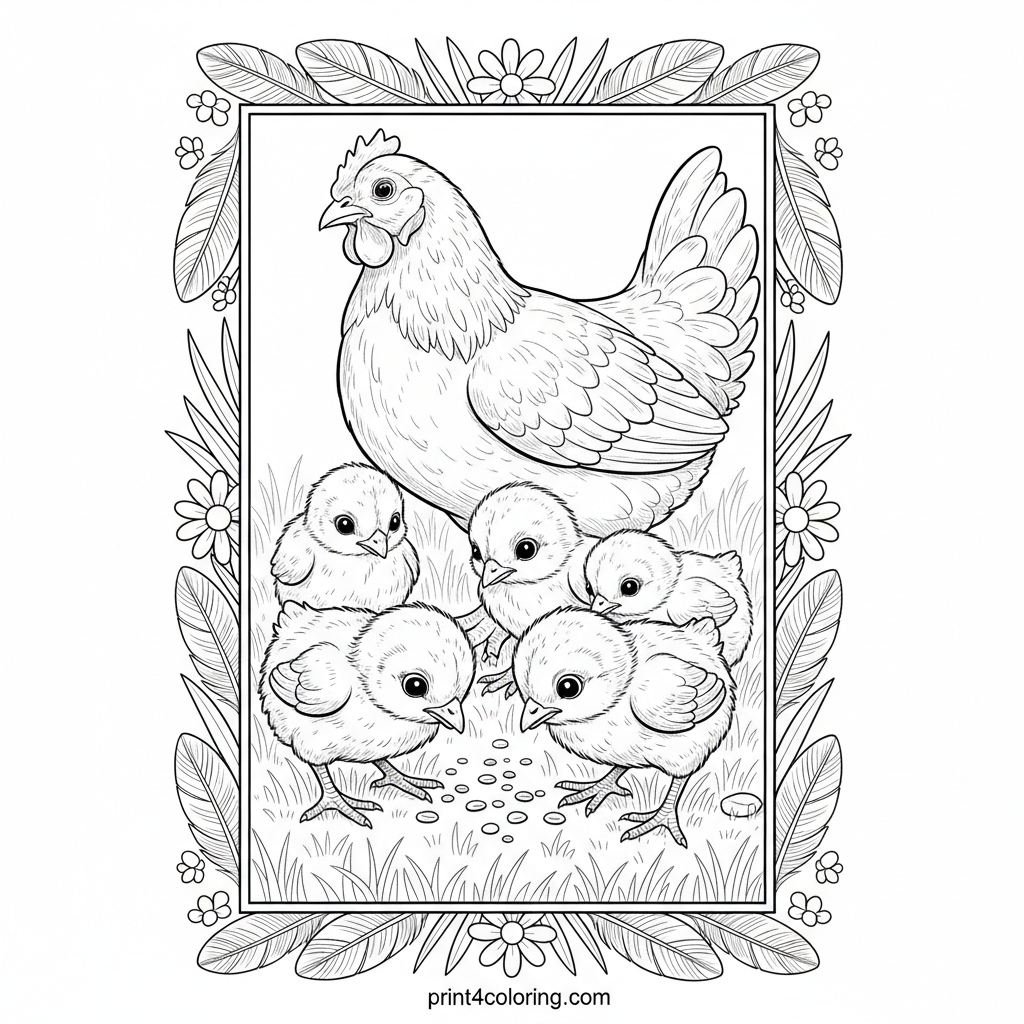 Fluffy Explorers and Mama Hen