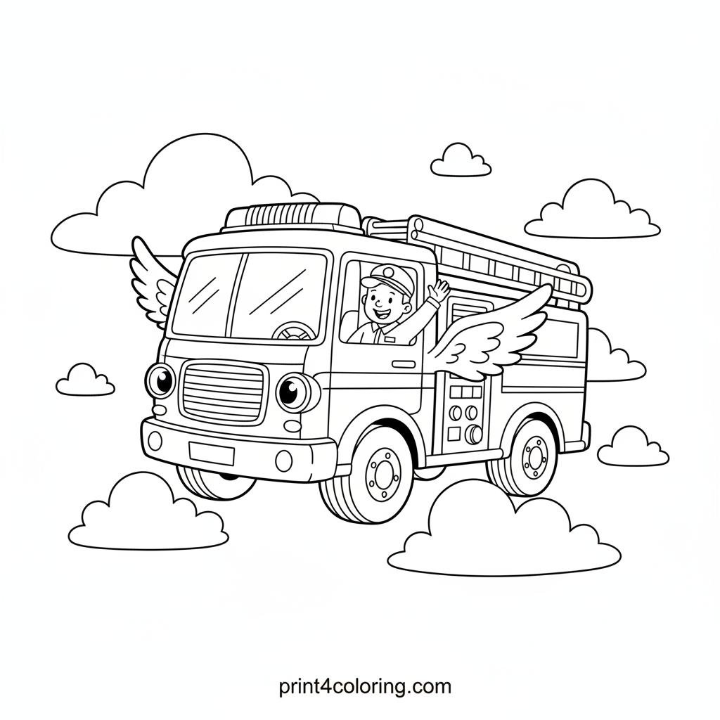 Cloud-Soaring Fire Truck Adventure