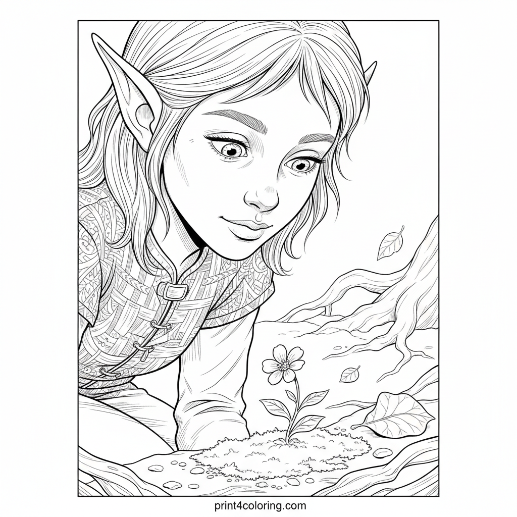 Whispers of the Forest: Elf and Miniature Bloom
