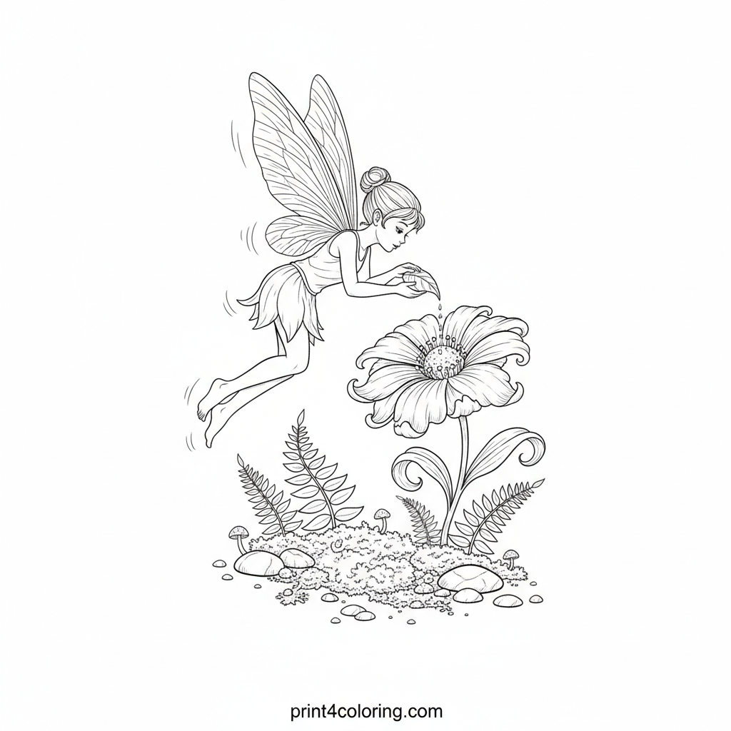 Whimsical Wildflower Whisperer Fairy