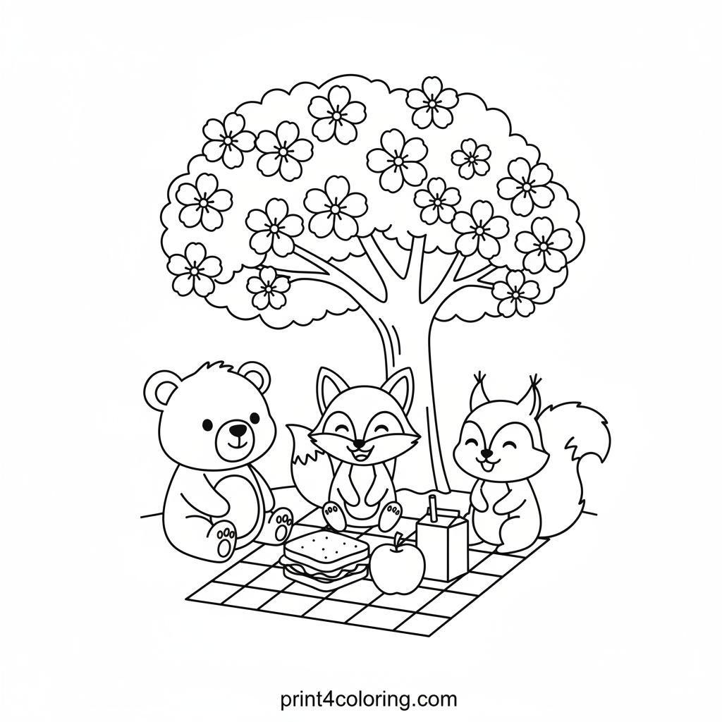 Springtime Picnic with Forest Friends