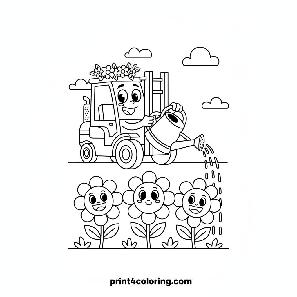 Freddie the Forklift's Flower Garden Adventure