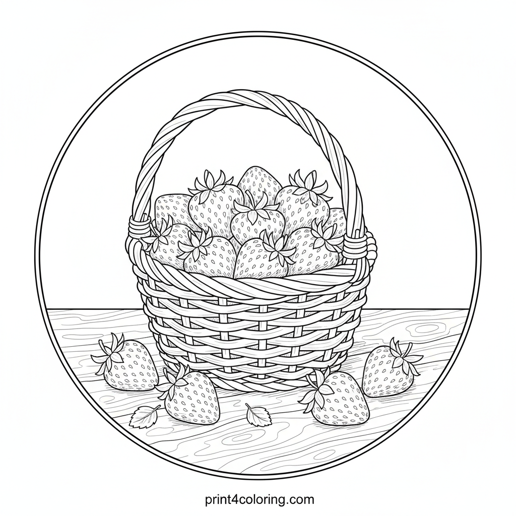 Sweet Harvest: A Basket of Ripe Strawberries