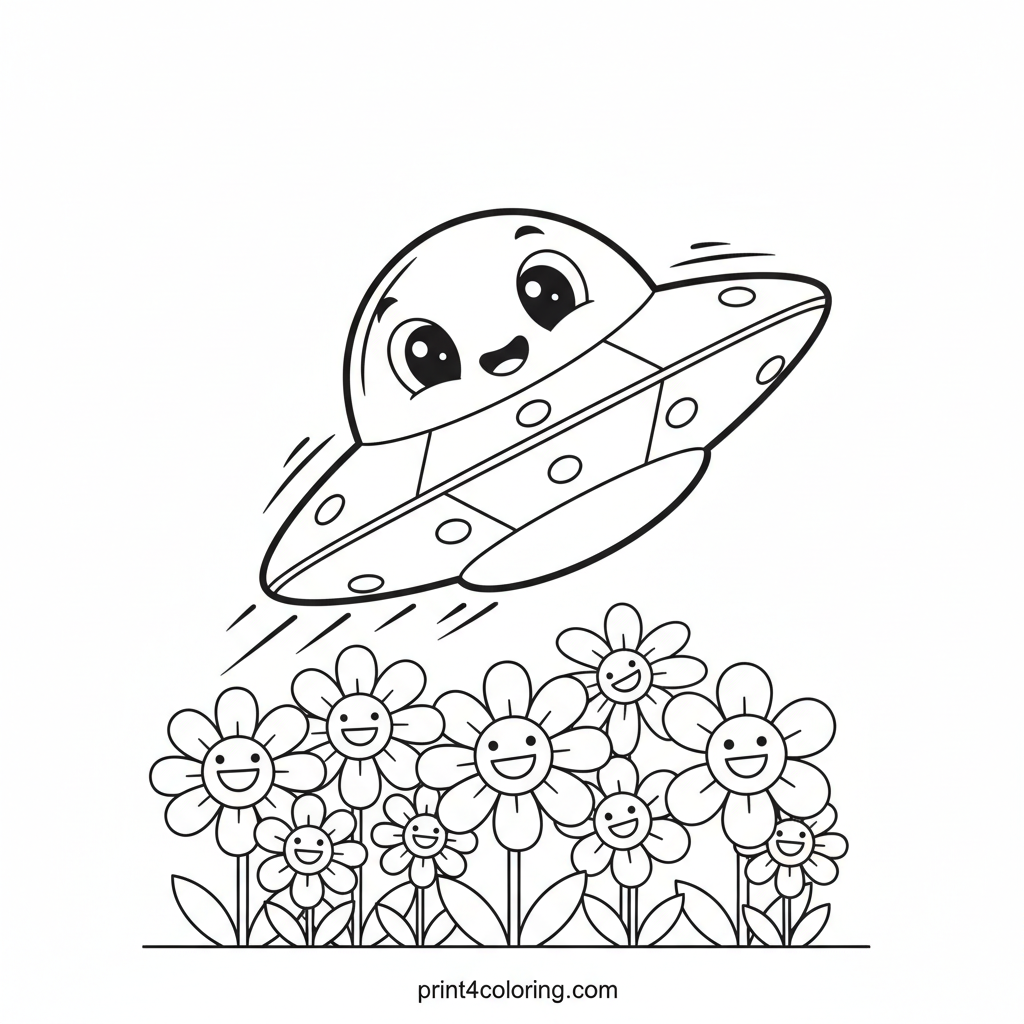 Happy UFO's Flower Field Adventure