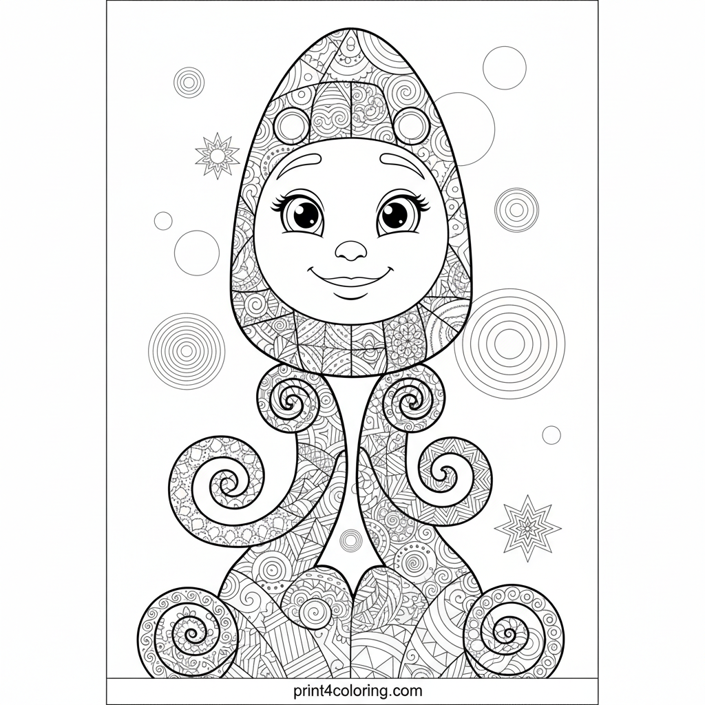 Star-Bound Smile: Friendly Shuttle's Zentangle Ascent