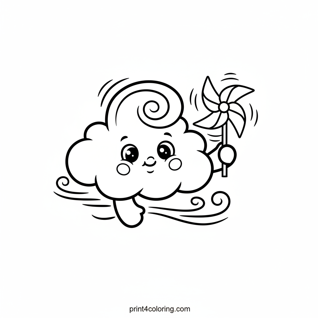 Happy Swirly Cloud's Pinwheel Play