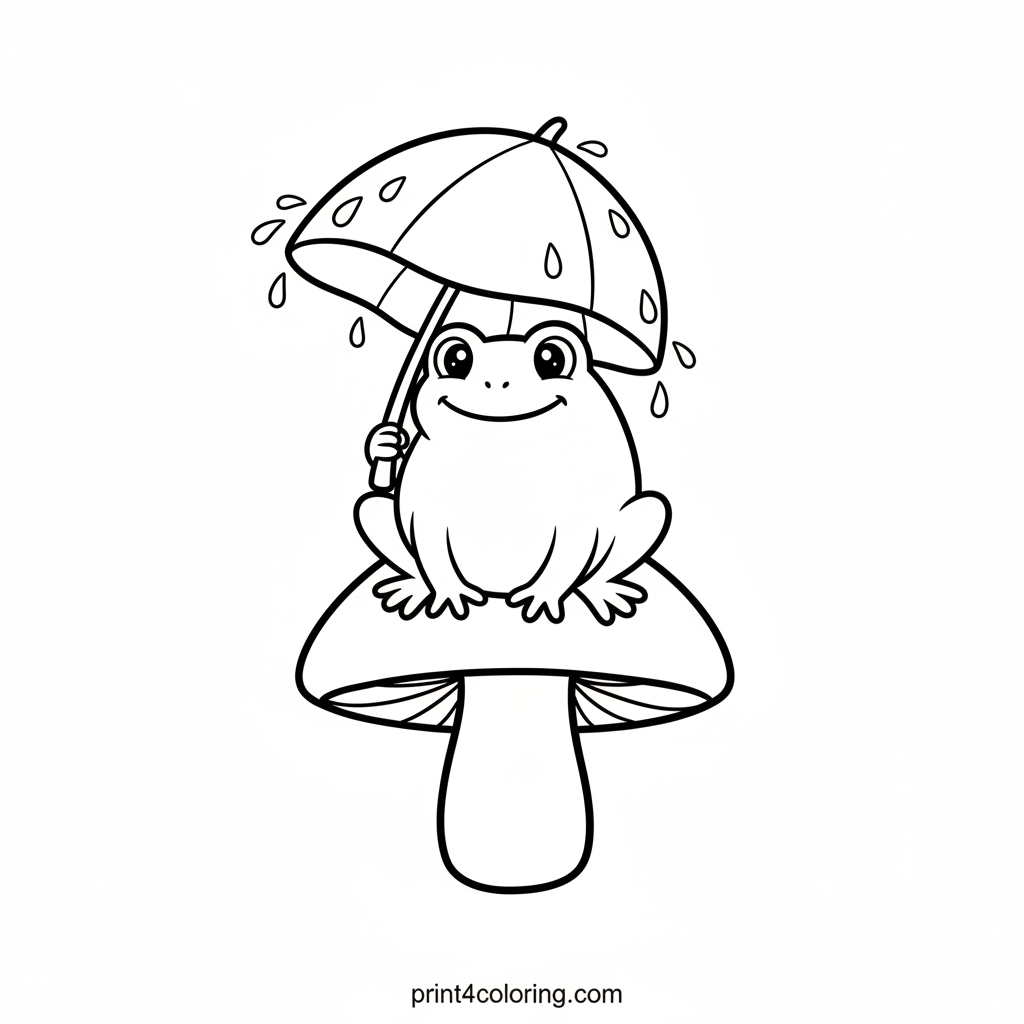 Frog's Rainy Day Mushroom Retreat