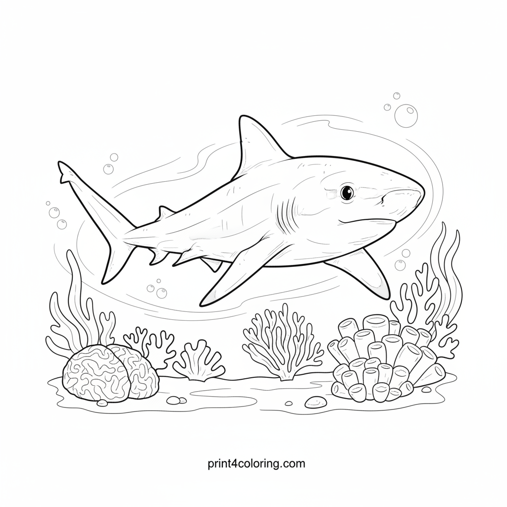 Gentle Reef Shark Pup's Coral Adventure