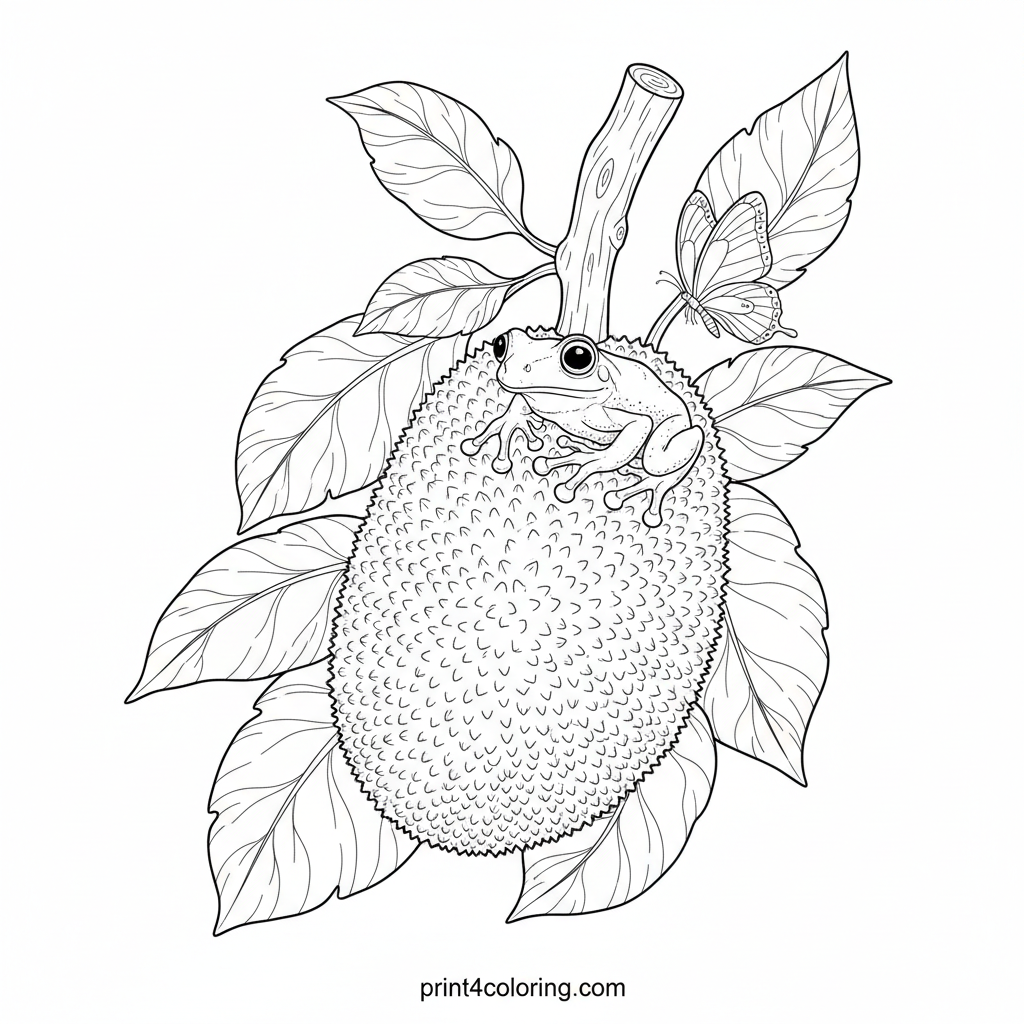 Giant Jackfruit Orchard Scene: A Tropical Haven