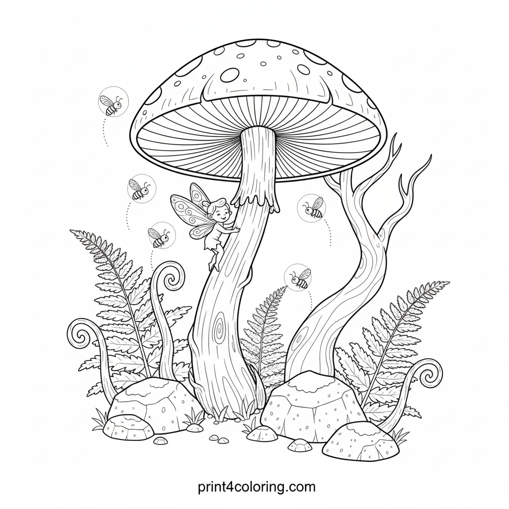 Glimmerwing Pixie's Grand Mushroom Climb