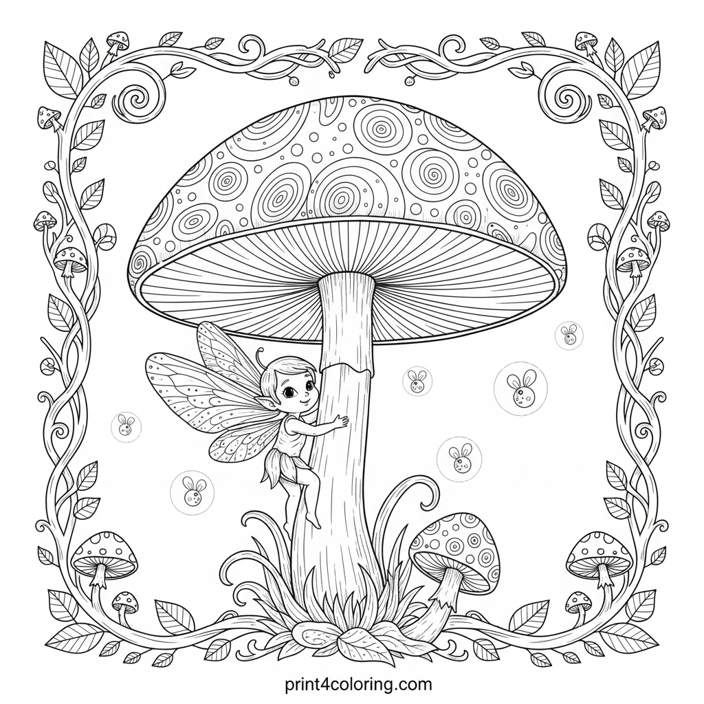 Glimmerwing Pixie's Enchanted Mushroom Climb