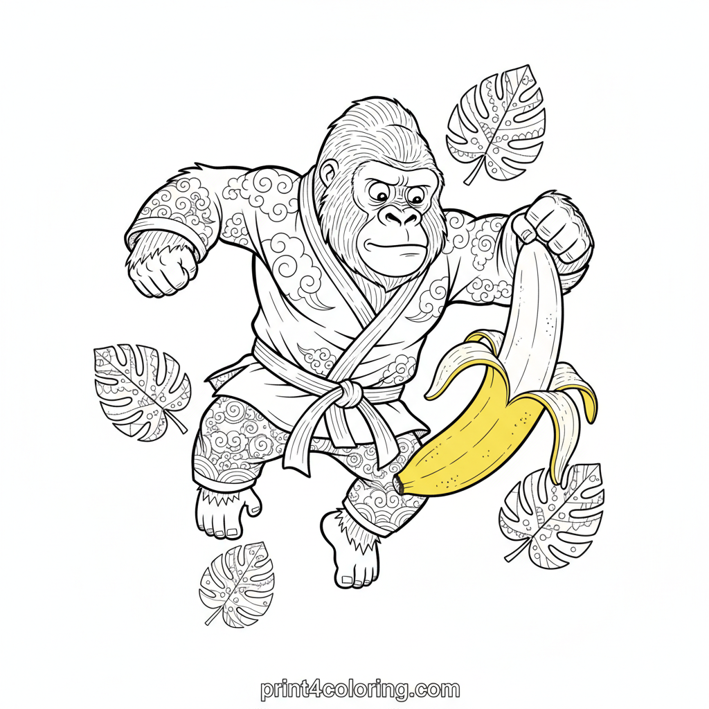 Gorilla's Banana Karate Chop Challenge