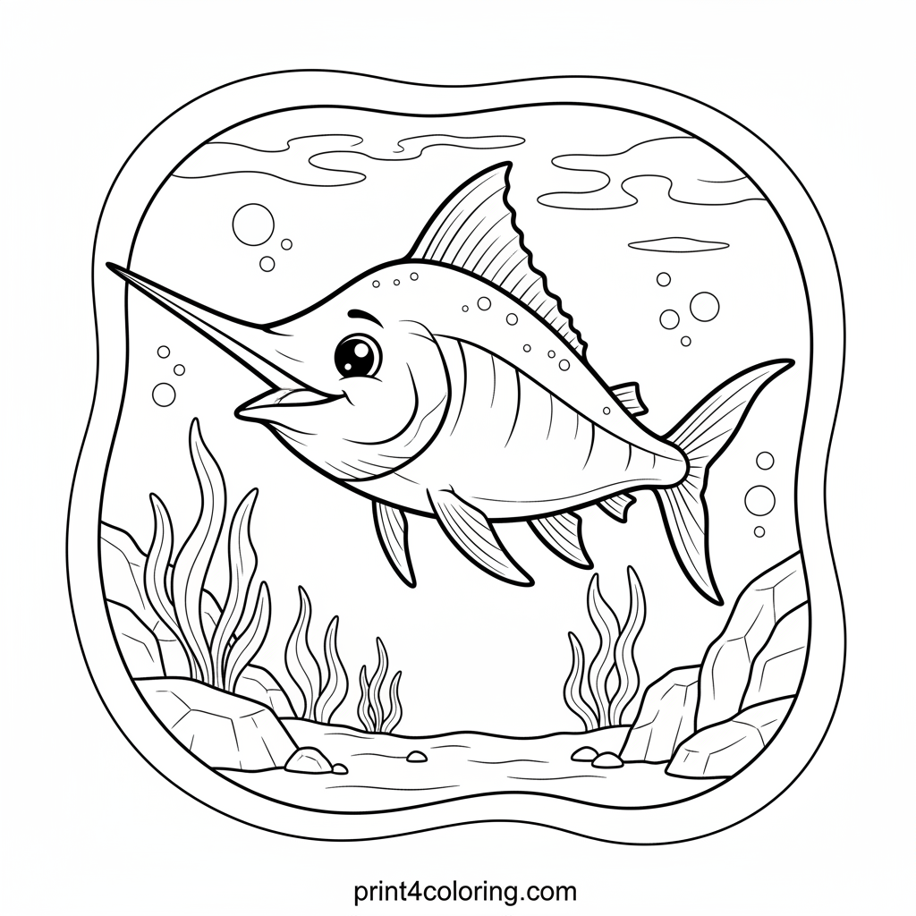 Majestic Marlin's Ocean Glide