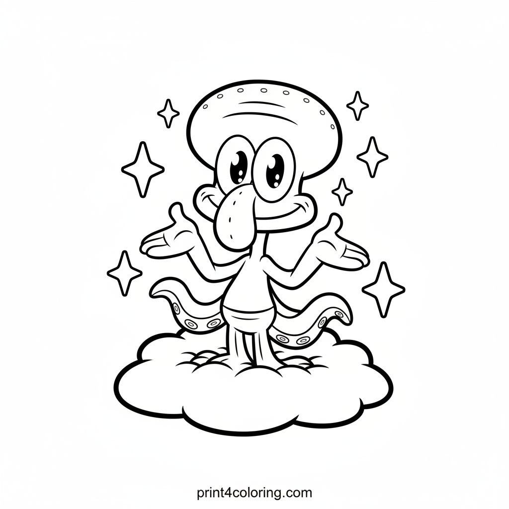 Glamorous Squidward's Star Pose