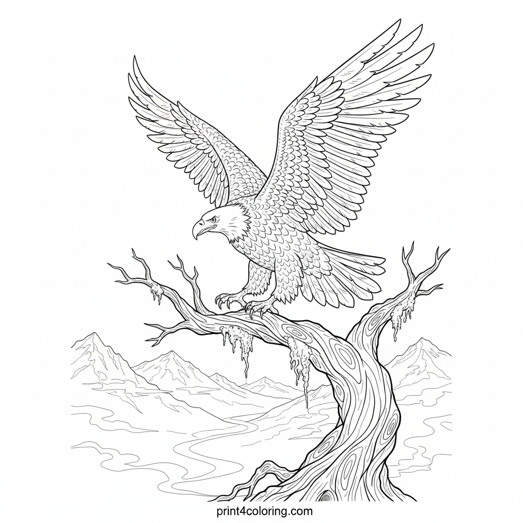 Majestic Guardian Eagle of Misty Peaks