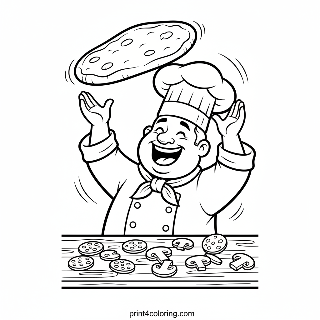 The Jolly Pizza Chef's Big Toss