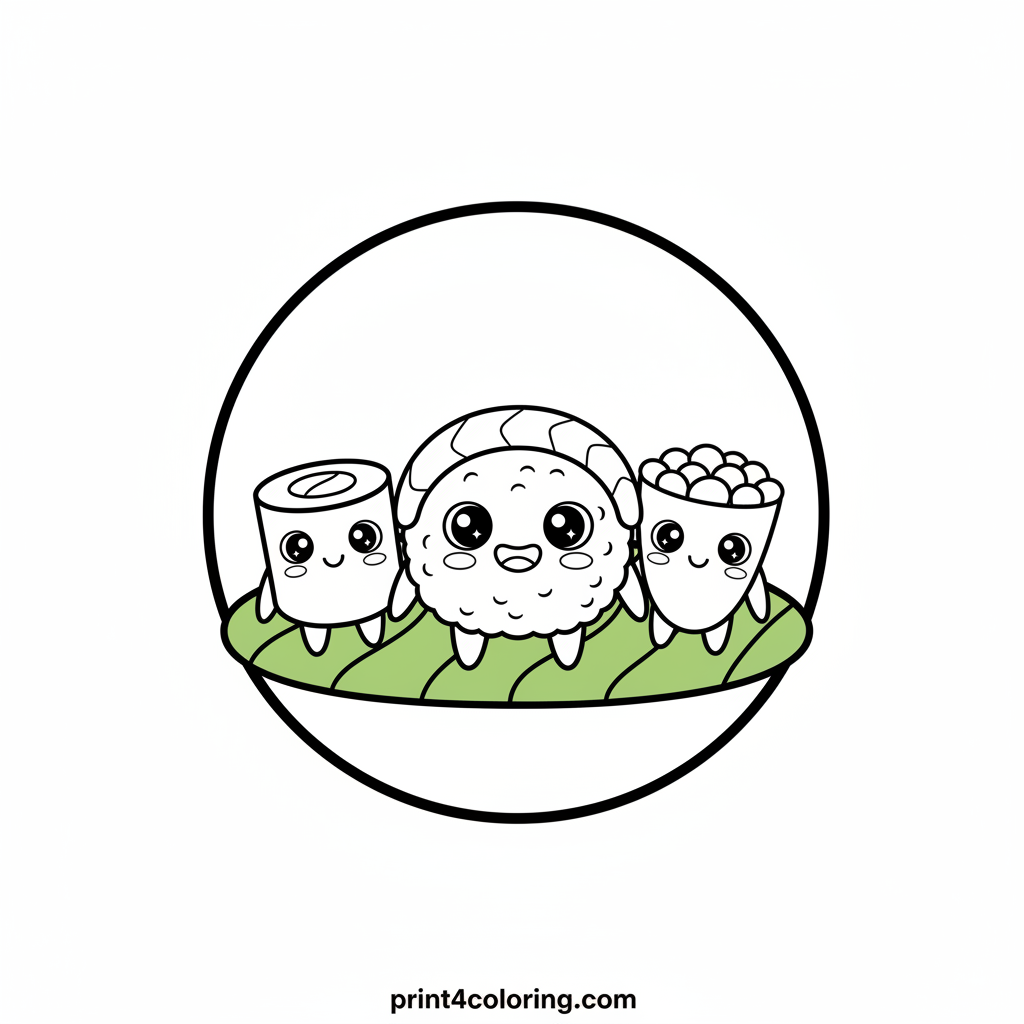 Happy Sushi Friends Gathering