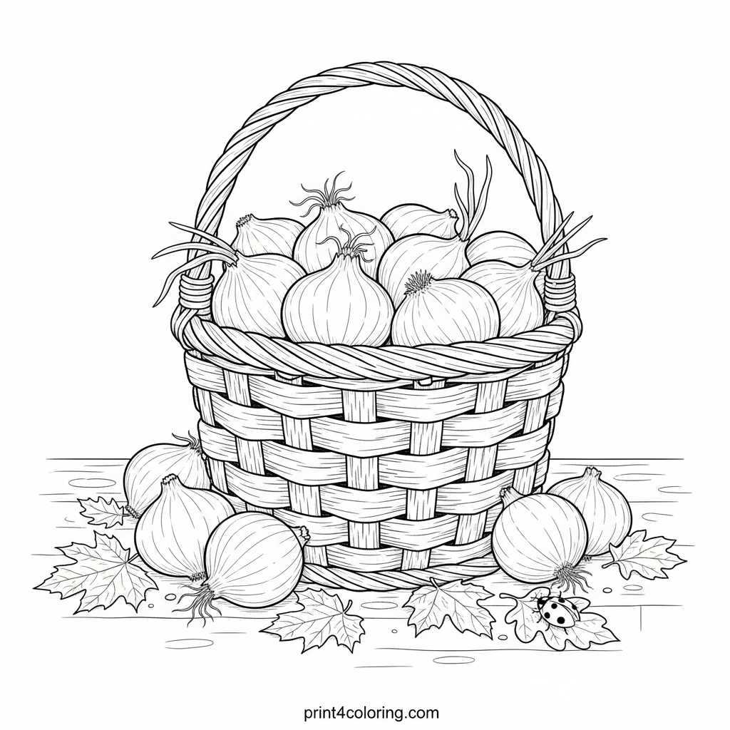 Bountiful Onion Harvest Basket