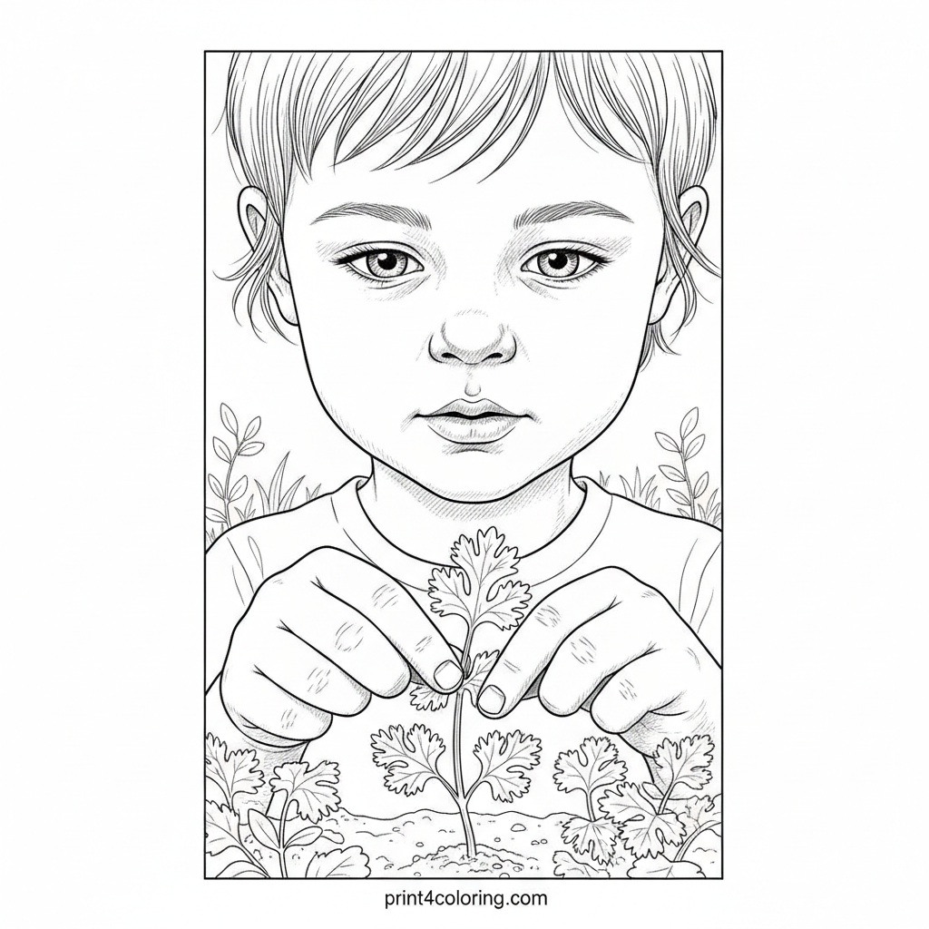 Little Gardener's Cilantro Harvest