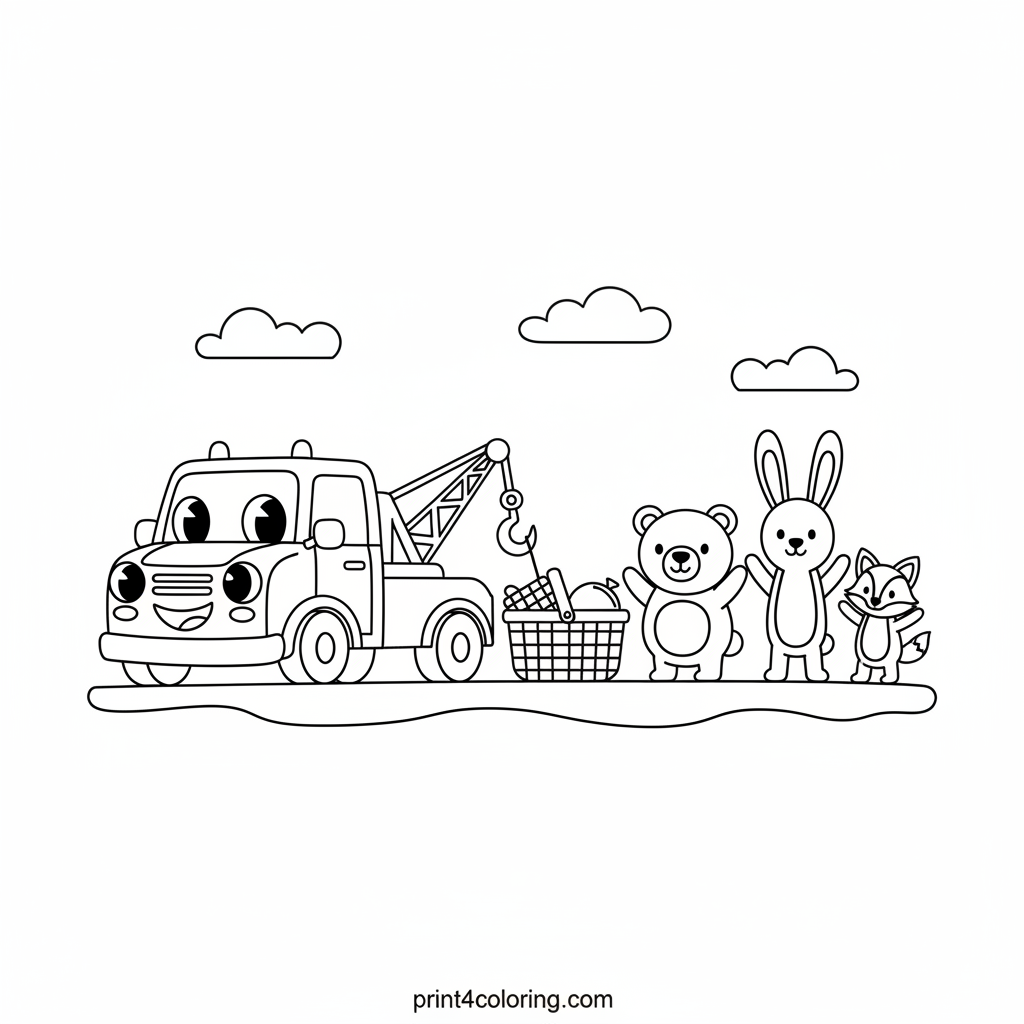 The Friendly Tow Truck's Picnic Rescue