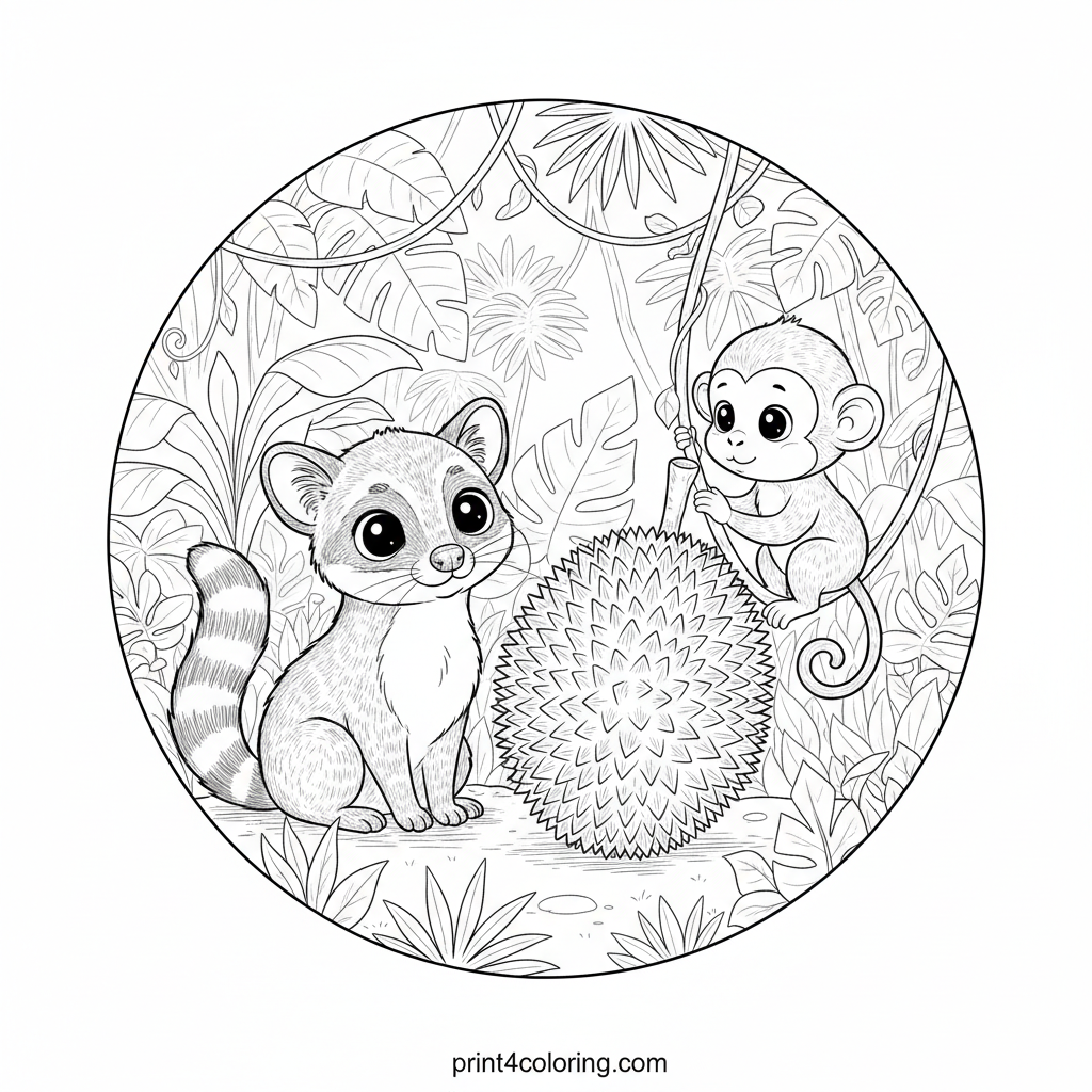 Jungle Friends' Durian Discovery