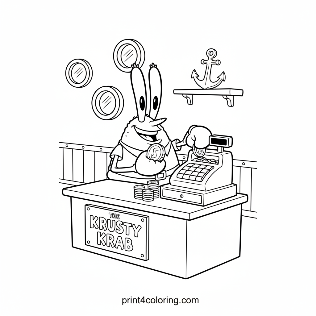 Mr. Krabs' Krusty Krab Counting Time