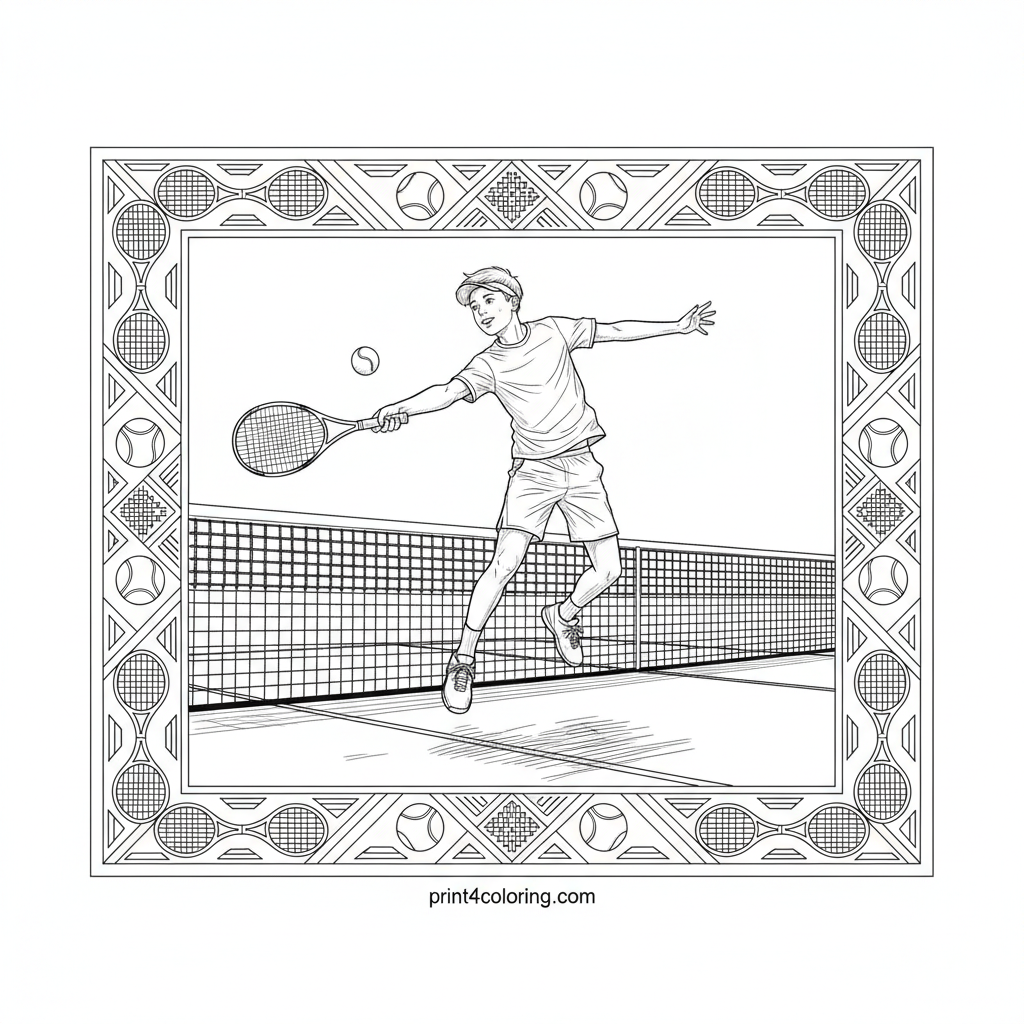 Tennis Superstar's Leaping Volley