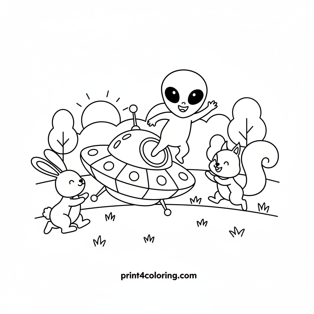 Little Alien's Friendly Earth Welcome