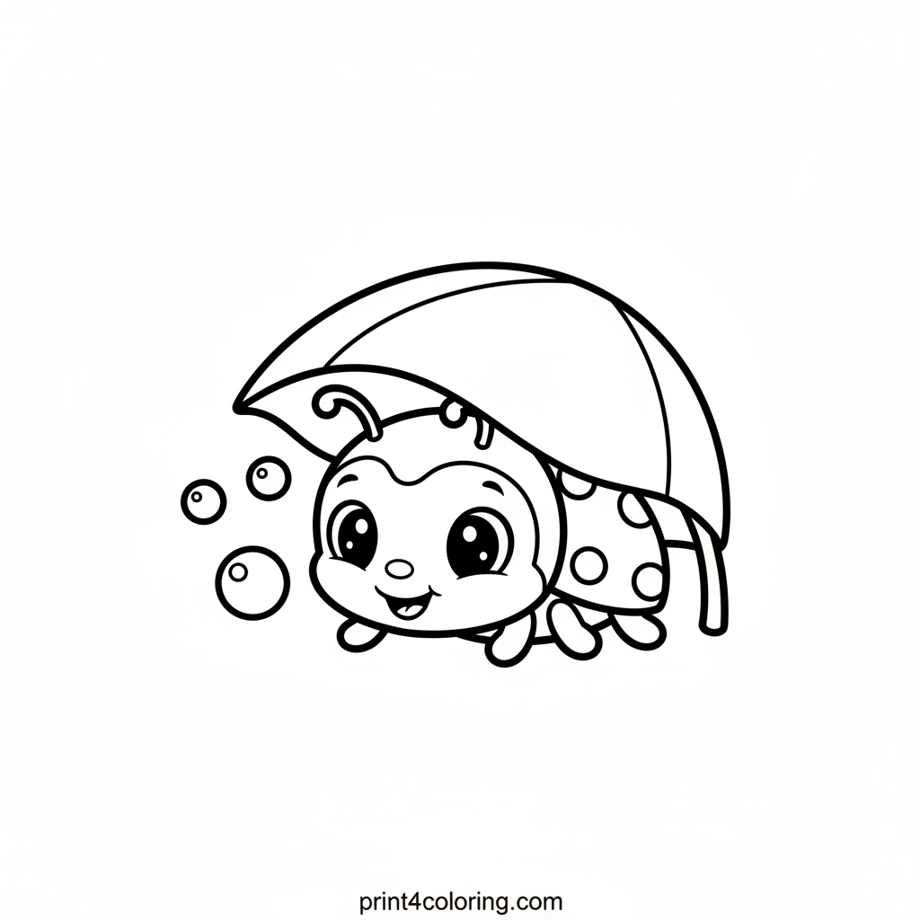 Baby Ladybug's Dewy Leaf Home